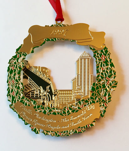 1997 Seattle Ornament: Pioneer Square Pergola and Smith Tower